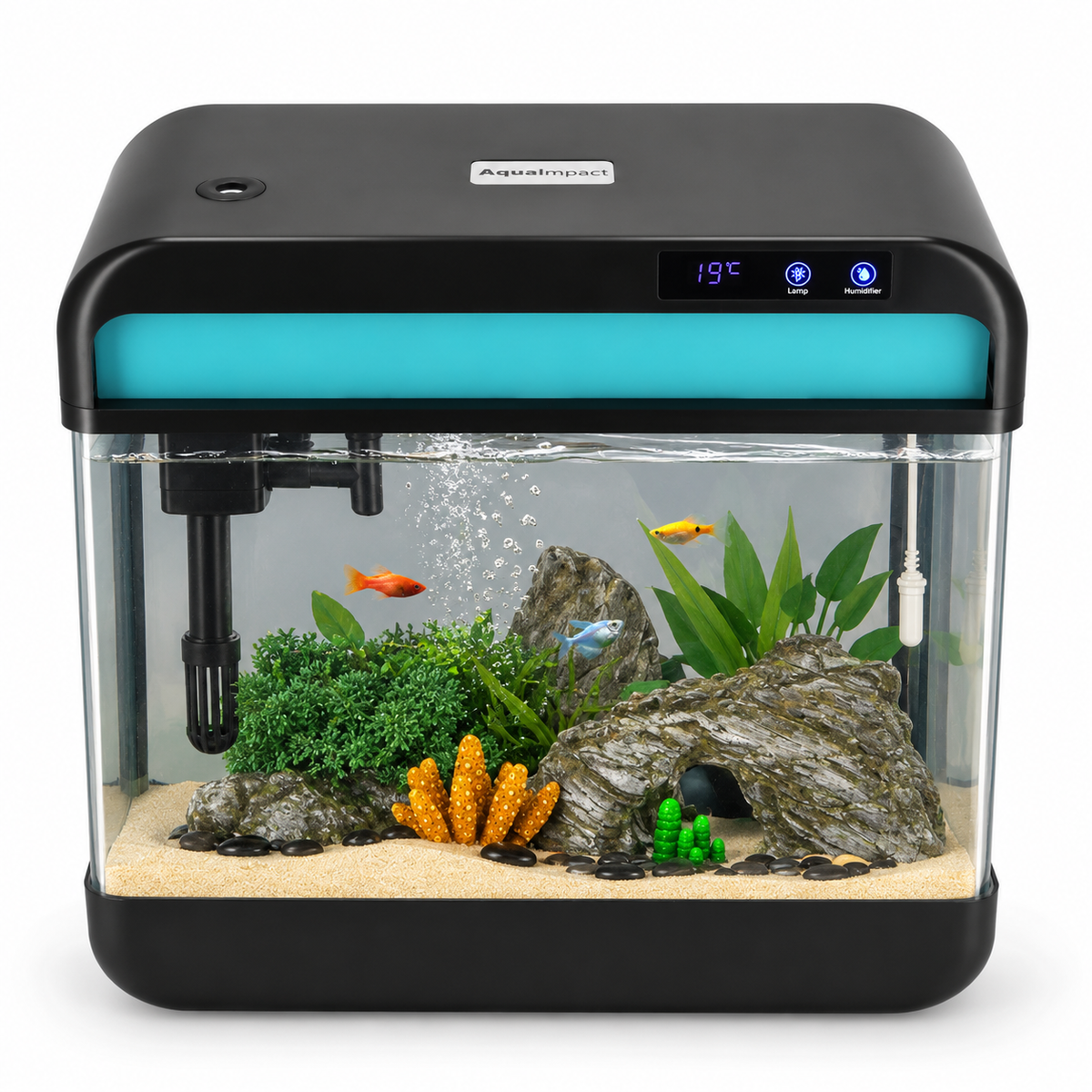 AquaImpact® Premium Nano Aquarium (26L) met LED en 3-in-1 filter